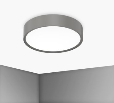 Century Italia Blanca Luxe - plafonnier - Ø 40 x 7 cm - 24W LED inclus - gris