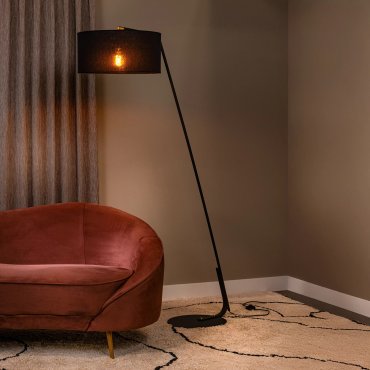 Lucide Kelso - lampadaire - 180 cm - noir