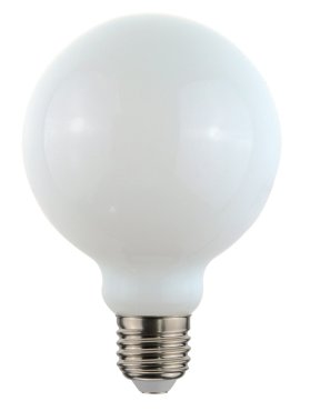 Daylight Italia Lampe à filament LED - Ø 9,5 x 13,5 cm - E27 - 7,5W non-dimmable - 2700K - opale