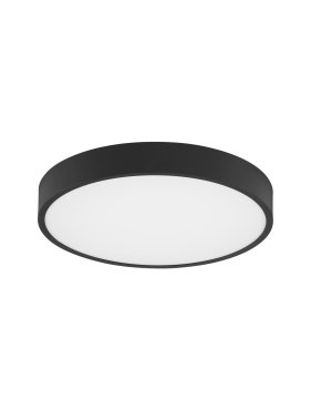 Nova Luce Perfect Profile - plafonnier - Ø 40 x 10 cm - 24W LED dimmable inclus - noir