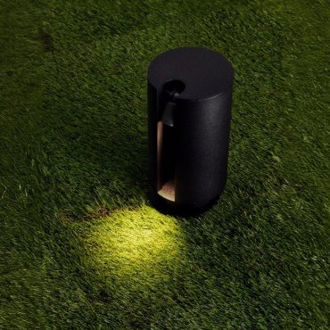 Nova Luce Taglio - lampe de jardin - Ø 12 x 24 cm - 3W LED inclus - IP65 - noir sablé