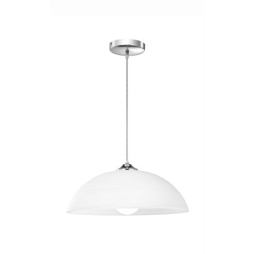 Nova Luce Prego - lampe suspendue - Ø 40 x 100 cm - blanc et chrome