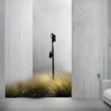 Nova Luce Darma - lampe de jardin - Ø 10,5 x 122 cm - 13W LED inclus - IP65 - noir sablé