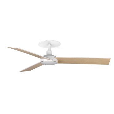 Faro Rudder S - ventilateur de plafond avec rosace encastrée - Ø 106 cm - blanc mat et frêne