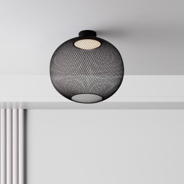 Nova Luce Kinetic - plafonnier - Ø 50 x 50 cm - 24W LED inclus - noir mat