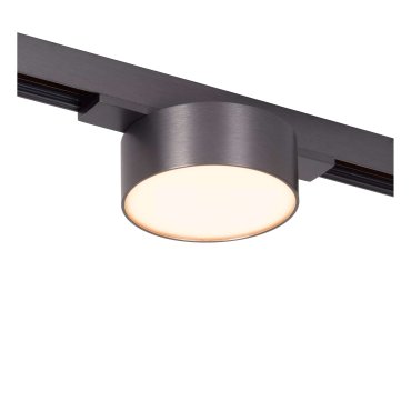 Lucide Linial Fixt - système de rails magnétiques - spot sur rail - Ø 7,4 x 4,5 cm - LED 6W incl. - Fonction de gradation et couleur de lumière réglable via l'application - noir chrome mat