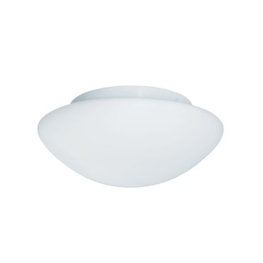 Searchlight Bathroom Flush - plafonnier de salle de bains - Ø 35 x 11,5 cm - IP44 - blanc opale