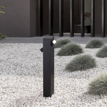 Nova Luce Zelda - lampe de jardin - 12 x 40 x 9,4 cm - 9W LED inclus - IP65 - noir sablé