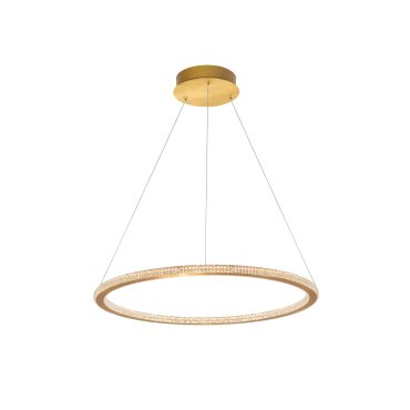 Nova Luce Cilion - lampe suspendue - Ø 60 x 150 cm - 48W LED dimmable inclus - laiton doré
