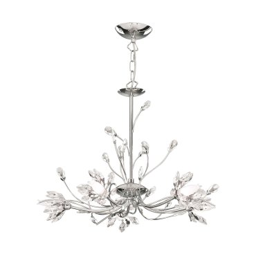 Searchlight Hibiscus - lampe suspendue - Ø 52 x 95 cm - chrome