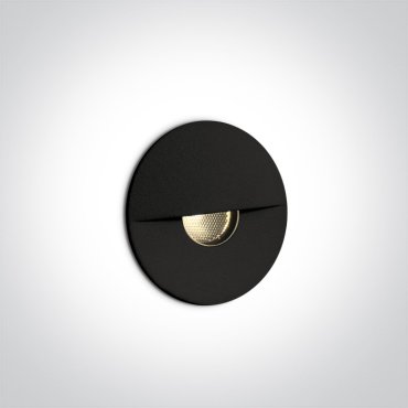 ONE Light Indoor/Outdoor Decorative Wall Recessed - applique murale encastrée - Ø 4,2 x 3,7 cm - 1W dimmable LED inclus - IP65 - noir