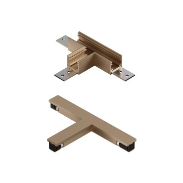 Lucide Linial - système de rails magnétiques - pièce de jonction en T &amp; connecteur électrique - 16 x 9 x 1,7 cm - champagne
