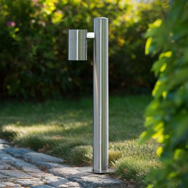 Lucide Arne 1 - lampe de jardin - 50 cm - 5W LED inclus - IP44 - chrome satiné