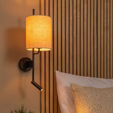 Lucide Magic - applique murale avec prise de charge USB - 30 x 18 x 58 cm - 3W LED inclus - blanc