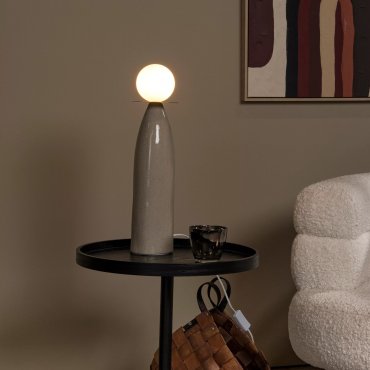 Lucide Figaro - lampe à poser - Ø 12 x 48,8 cm - gris