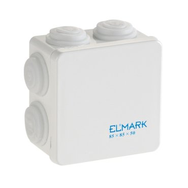 Boîtier de distribution Elmark - 8,5 x 8,5 x 5 cm - IP55 - blanc