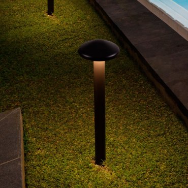 Nova Luce Nemo - lampe de jardin - Ø 11 x 40 cm - 5W LED inclus - IP65 - anthracite foncé
