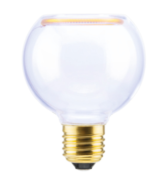 Segula Ampoule LED - Globe flottant - Ø 8 x 10,5 cm - E27 - 4W dimmable - 2200K - transparent