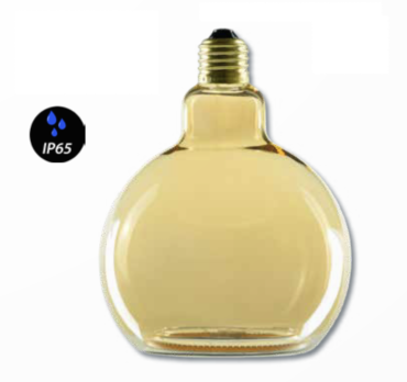Segula Ampoule LED - Globe flottant - Ø 12,5 x 16,5 cm - IP65 - E27 - 4W dimmable - 2200K - ambre