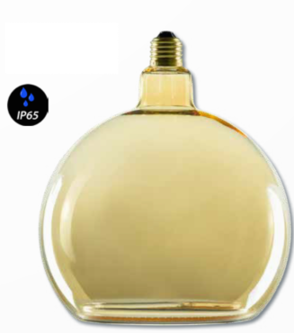 Segula Ampoule LED - Globe flottant - Ø 20 x 23 cm - IP65 - E27 - 4,5W dimmable - 2200K - ambre