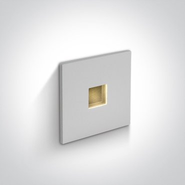 ONE Light Indoor/outdoor Decorative Wall Recessed - applique murale encastrée - 3,7 x 3,7 x 2,2 cm - 1W LED inclus - IP54 - blanc