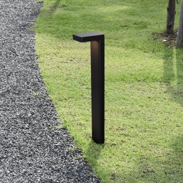 Nova Luce Poet - lampe de jardin - 13,5 x 65 x 10 cm - 8W LED inclus - IP65 - anthracite foncé