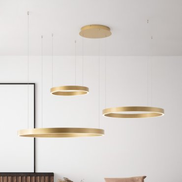 Nova Luce Elowen - lampe suspendue - 148 x 250 x 106 cm - 181W dimmable LED inclus - or brossé