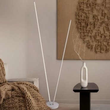 Nova Luce Intec - lampadaire - Ø 26 x 184 cm - 33W dimmable LED inclus - blanc sablé