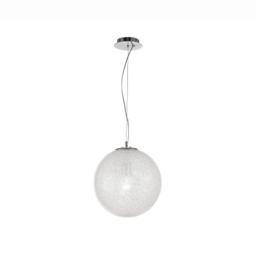 Nova Luce Frozen - lampe suspendue - Ø 25 x 120 cm - transparent et chromé