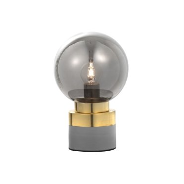 Nova Luce Juliet - lampe à poser - Ø 15 x 24 cm - gris et laiton