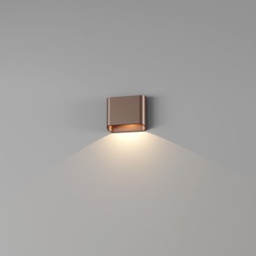 Artdelight Diaz 1L - applique murale - 14,5 x 12 x 3,8 cm - 6W LED inclus - IP54 - bronze brossé
