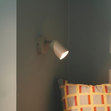 Nordlux Explore - applique murale avec interrupteur - Ø 8 x 14,5 cm - beige