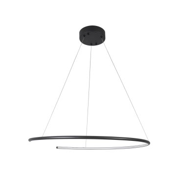 Nova Luce Breda - lampe suspendue - Ø 70 x 200 cm - 30W LED inclus - noir sable