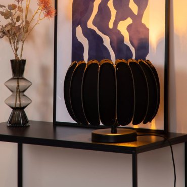 Lucide Spencer - lampe à poser - Ø 30 x 19,5 cm - noir