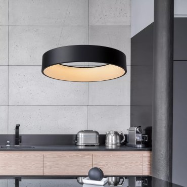 Lucide Talowe LED - lampe suspendue - Ø 60 x 117 cm - 39W LED dimmable inclus - noir