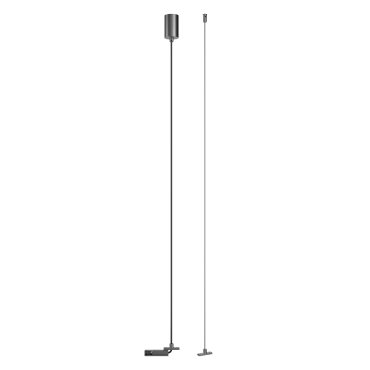 Lucide Linial - système de rails magnétiques - kit de câble de suspension pour driver externe - 4,5 x 4,5 x 200 cm - noir chrome mat