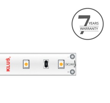 Klus Bande LED - largeur 0,8cm, longueur 500cm - 24Vdc - dimmable - 4,8W LED par mètre - 60 LED par mètre - IP20 - 4000K