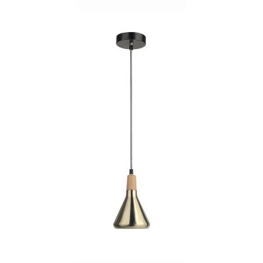 Nova Luce Venanzio - lampe suspendue - Ø 12,5 x 120 cm - laiton