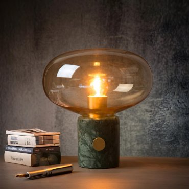 MODÈLE D’EXPOSITION - Lucide Charlize - lampe à poser - Ø 23 x 24cm - ambre