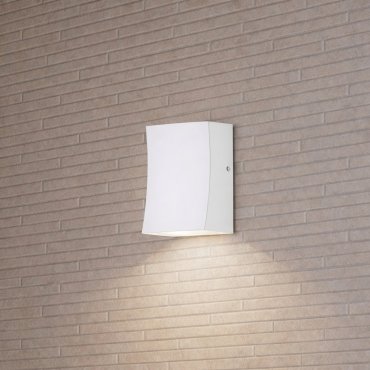 Nova Luce Boxy - applique murale extérieure - 6,5 x 9 x 3,8 cm -  3W LED inclus - IP65 - blanc sablé