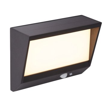 Searchlight Clair - Applique d'extérieur avec capteur solaire - 16 x 6 x 11 cm - 2W LED inclus - IP54 - anthracite
