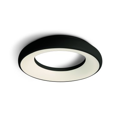 ONE Light Indoor LED - plafonnier - Ø 30 x 4,7 cm - 25W LED inclus - IP40 - noir