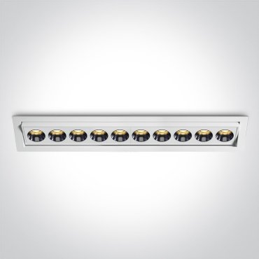 ONE Light Trimless Mirror Range - spot encastré - 290 x 52 mm, 280 x 43 mm encastré - 24W LED inclus - blanc