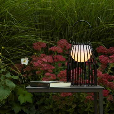 Lucide Fjara - lampe de table d'extérieur rechargeable - 17 x 17,5 x 25 cm - 0,3W LED inclus - IP44 - noir