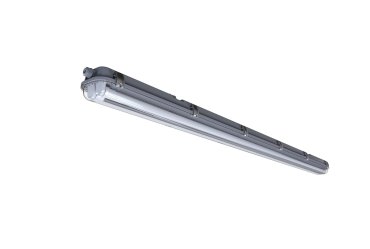 Nordlux Works LED Batten - 155.3 cm - 2x 24W LED inclus - IP65 - gris