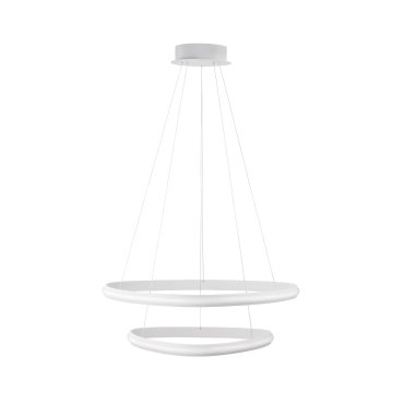 Nova Luce Aries - lampe suspendue - Ø 59 x 120 cm - 48W LED dimmable inclus - blanc sable