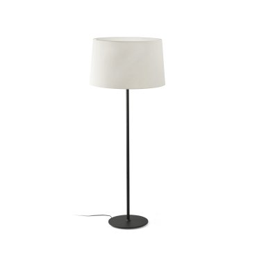 Faro Windsor - lampadaire - Ø 64 x 160 x 37,5 cm - noir mat et lino