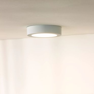 Lucide Brice-Led - plafonnier - Ø 18 x 3,9 cm - 11W LED dimmable inclus - IP44 - blanc