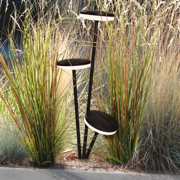 Nova Luce Nawa - lampe de jardin - Ø 15 x 93 cm - 12W LED inclus - IP65 - noir sablé