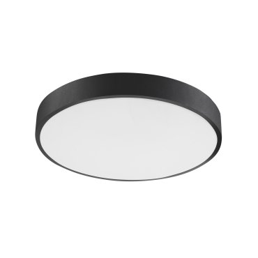 Nova Luce Hadon - plafonnier - Ø 40 x 5 cm - 24W LED inclus - noir sable et blanc mat